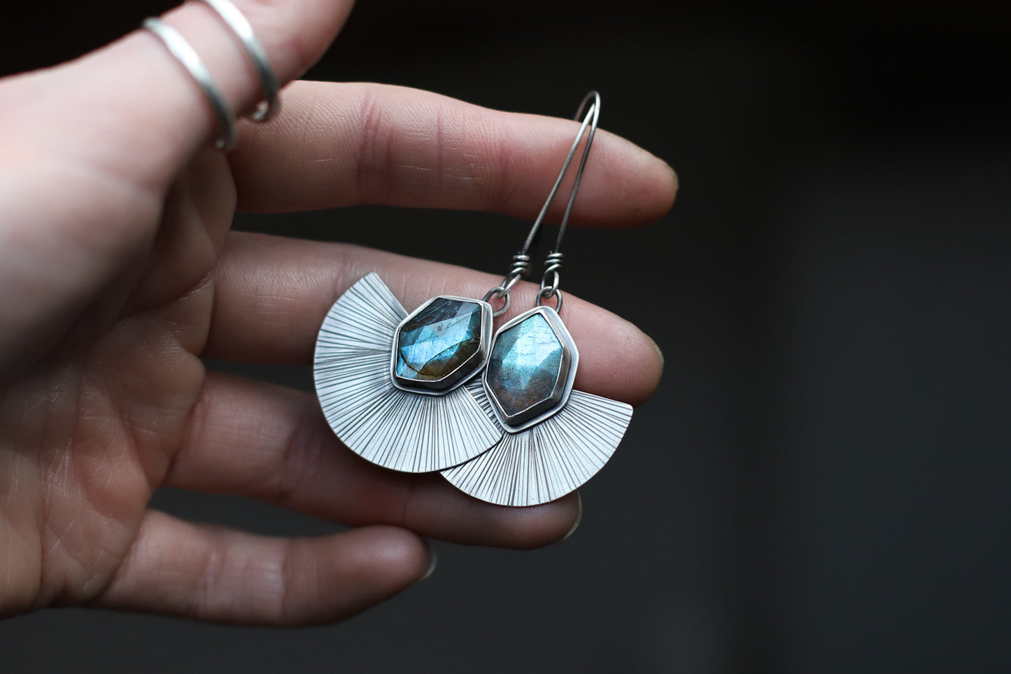 CUSTOM FOR KLAIRE - Labradorite Sol Earrings