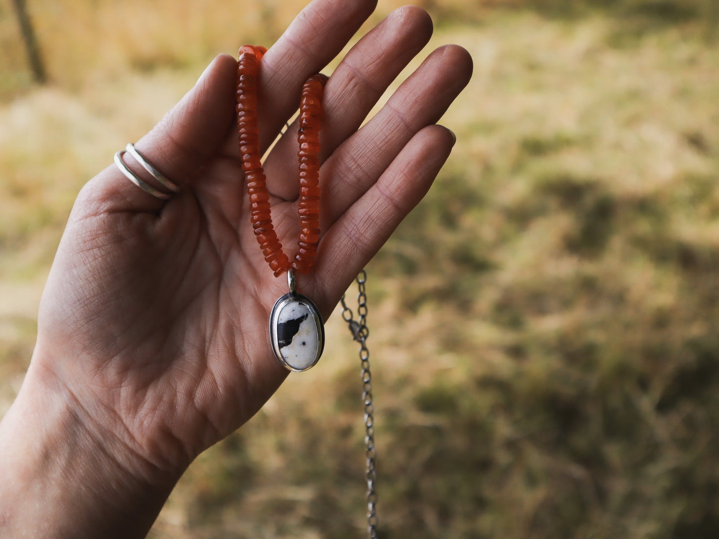 CUSTOM FOR JOCELYN - DEPOSIT - Hopi Necklace - Carnelian & White Buffalo