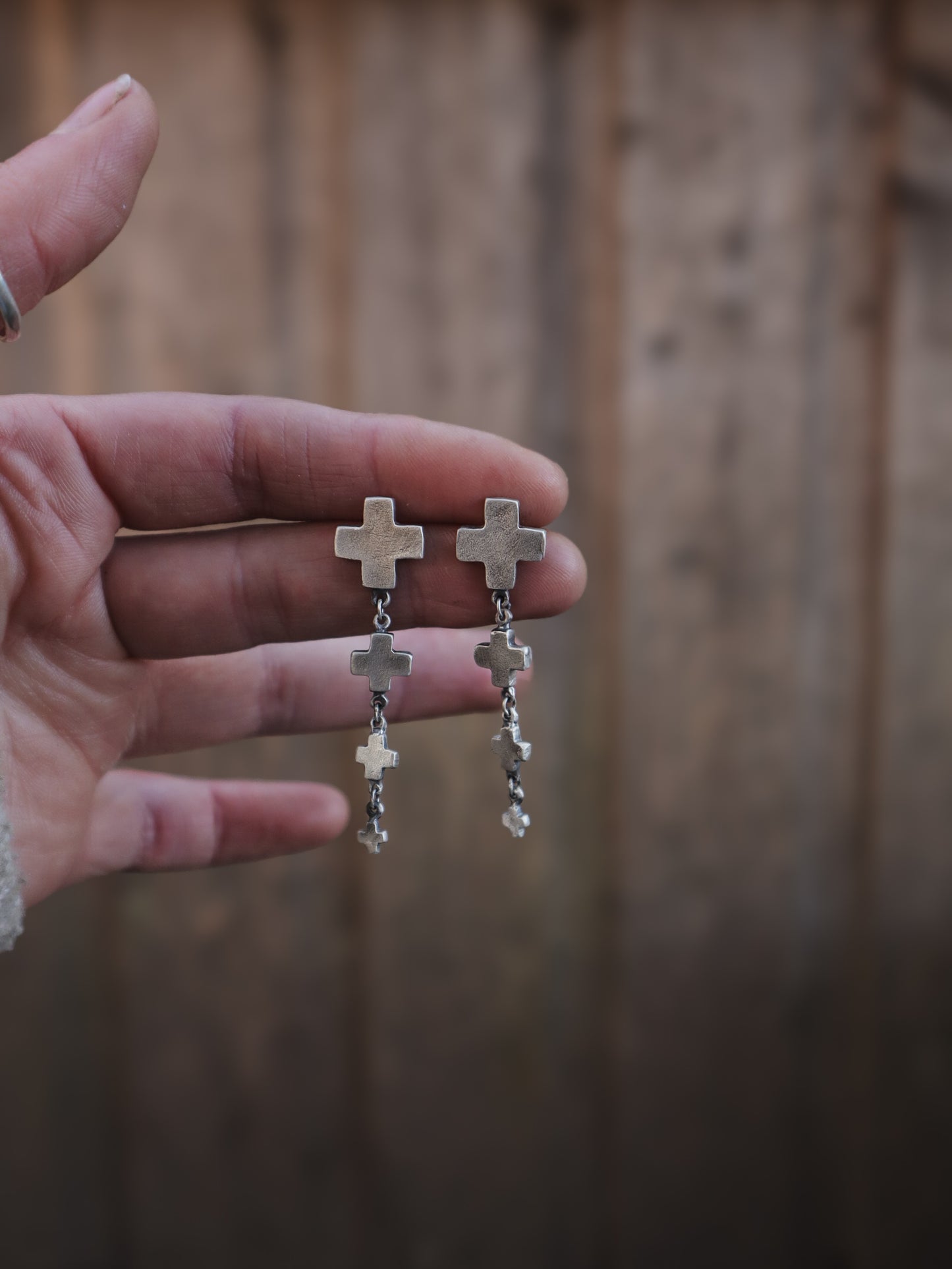 Multi Cross Drop Earrings