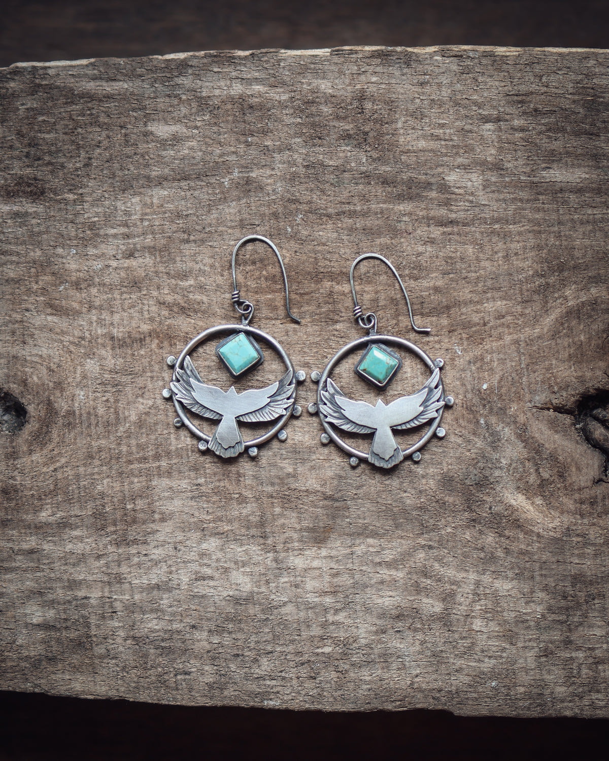 Built to Rise Hoops - Number 8 Turquoise