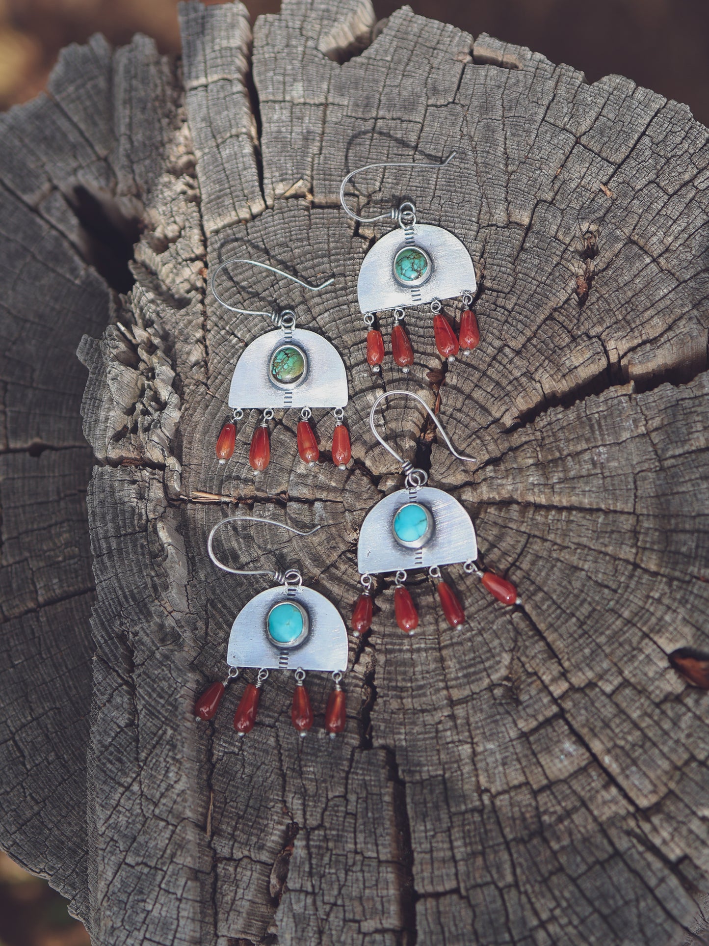 Ebb + Flow Earrings - Bamboo Mountain + Carnelian
