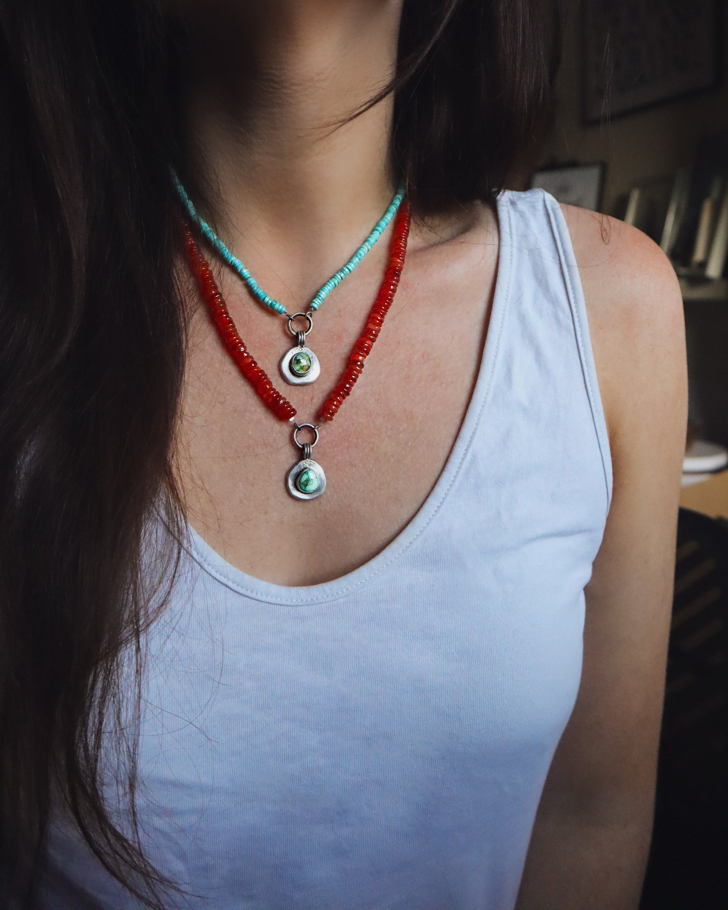 Turquoise + Sonoran Gold Reverie Necklace