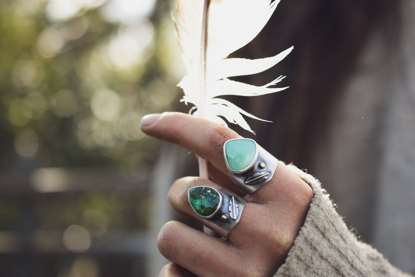 Feather Totem Ring - Number 8 - Size P / 7.75