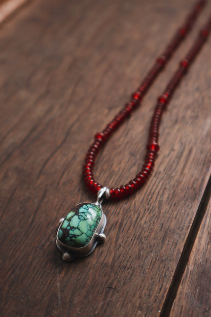 Custom for Claire - Bamboo Mountain + Carnelian Beaded Necklace