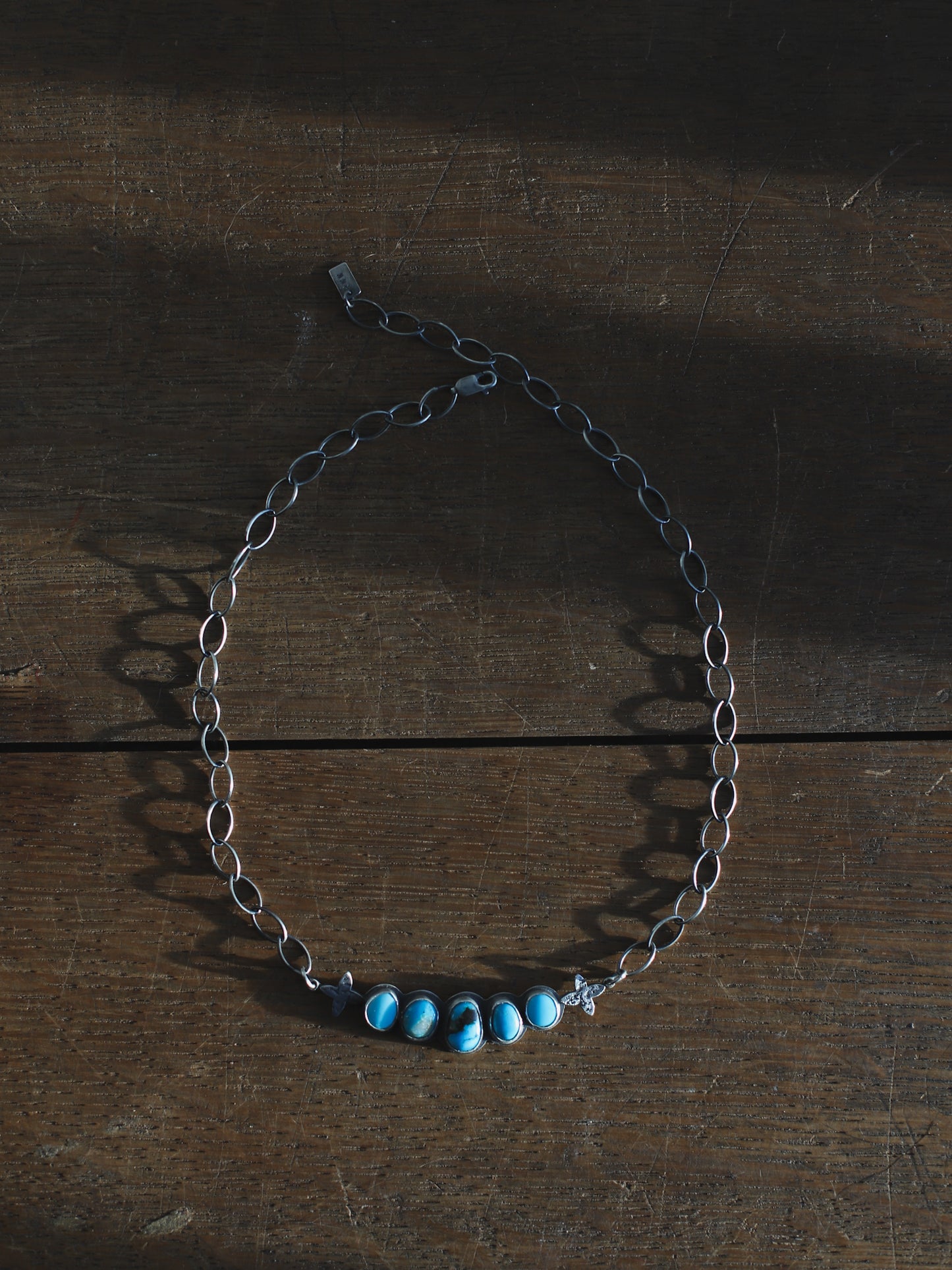 Ombre Multistone Choker - Mixed Sky Blue Turquoise