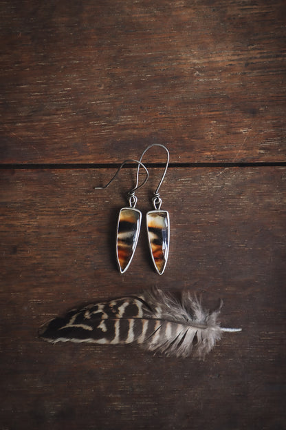 Smoke & Dust Drop Earrings - Montana Agate