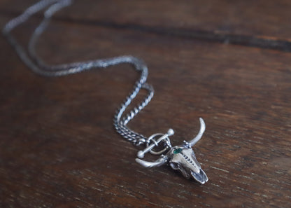 Longhorn + Emerald Necklace