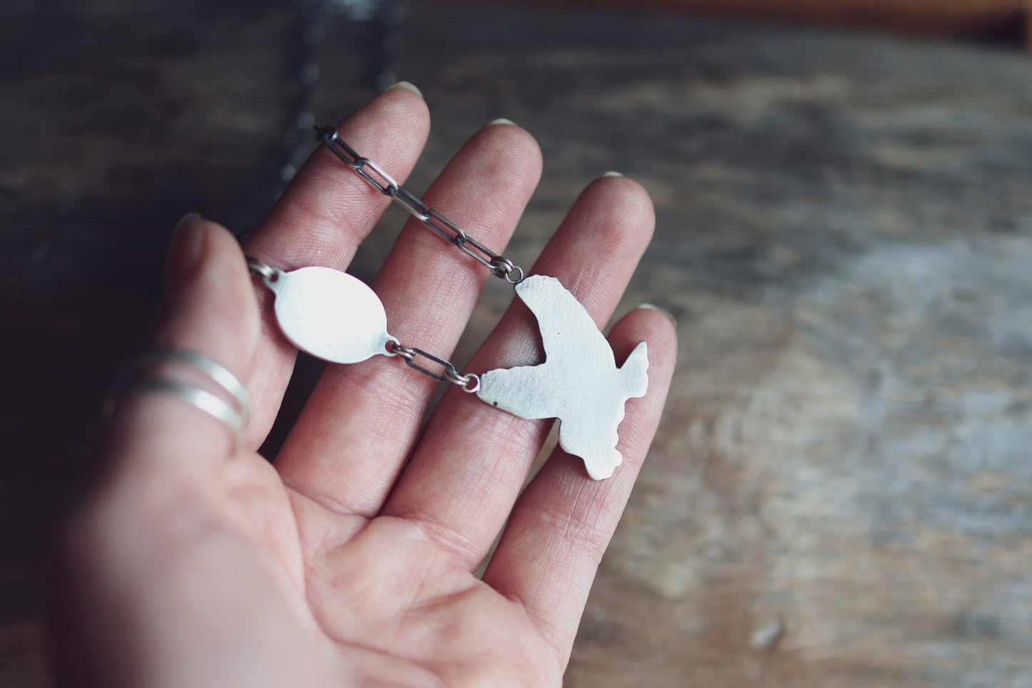 Custom for Christy - 50% Balance - Osprey + Dendritic Agate Necklace