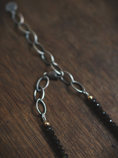 **RESERVED FOR MIA** River Relic Necklace - Golden Obsidian + 24ct Gold