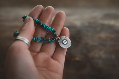 CUSTOM FOR CAT - BALANCE - White Buffalo Pebbles Choker/Collarette