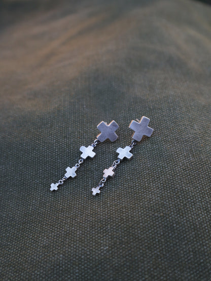 Multi Cross Drop Earrings
