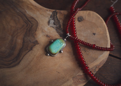 Bamboo Mountain + Carnelian Beaded Necklace