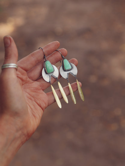 Zenith Dropper Earrings - Lucid Variscite