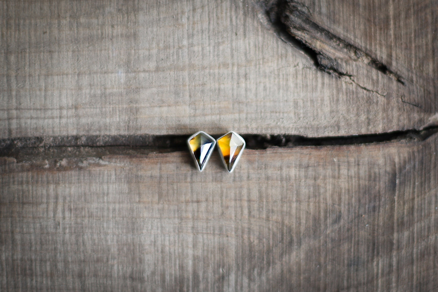 Smoke & Dust Post Earrings - Montana Agate