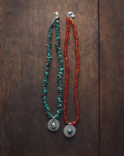 Reverie Necklace - Carnelian & Turquoise