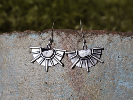 White Buffalo Morning Light Earrings