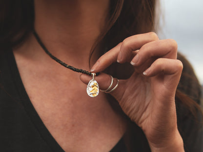 **RESERVED FOR MIA** River Relic Necklace - Golden Obsidian + 24ct Gold