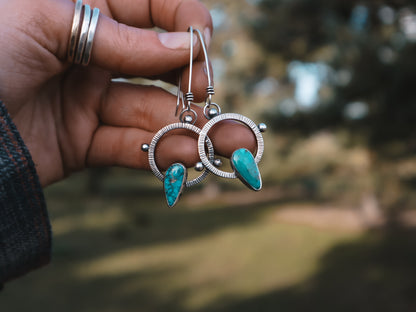 Turquoise Sundial Earrings