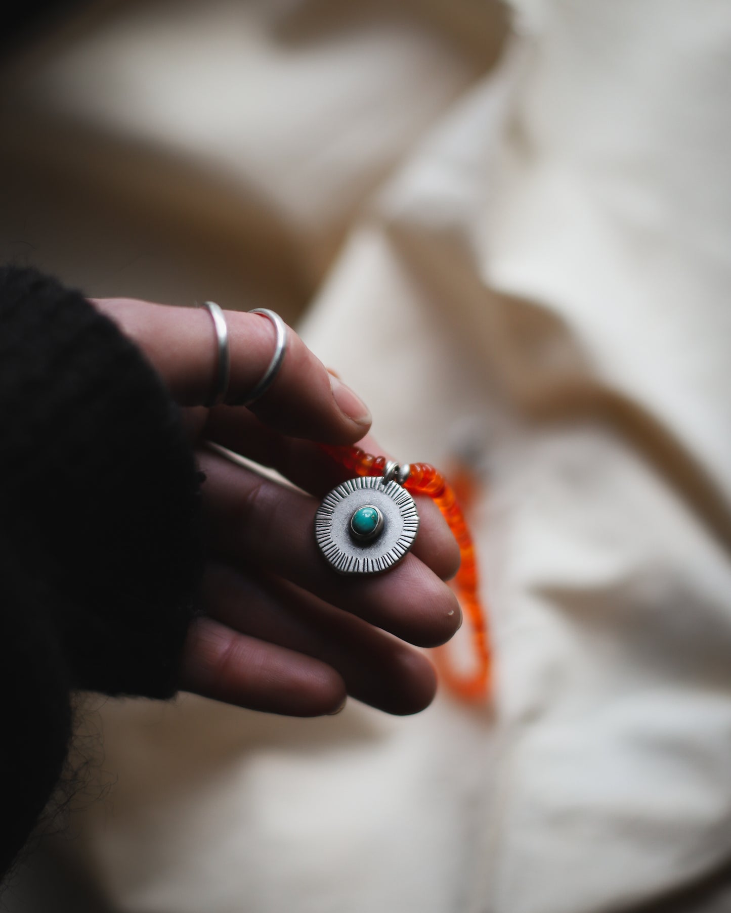 Reverie Necklace - Carnelian & Turquoise