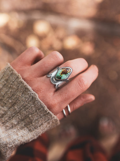 Totem Ring - Bamboo Mountain - Size P 1/2 / 7.75
