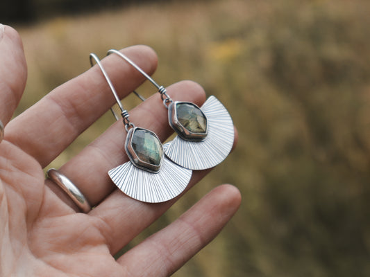 Sol Earrings - Labradorite