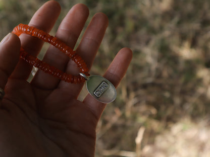 Hopi Necklace - White Buffalo + Carnelian