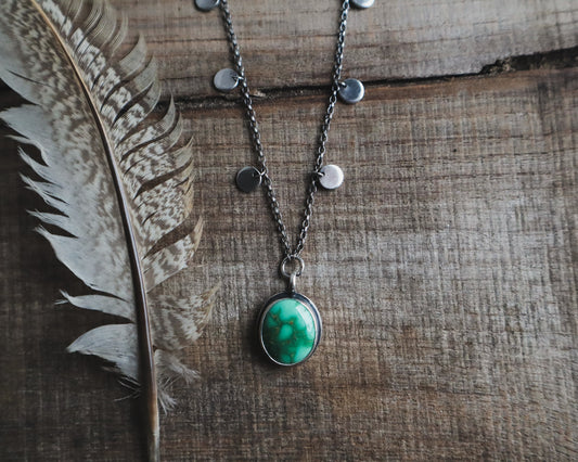 RESERVED FOR STEPHANIE - Emerald Valley Charm Choker