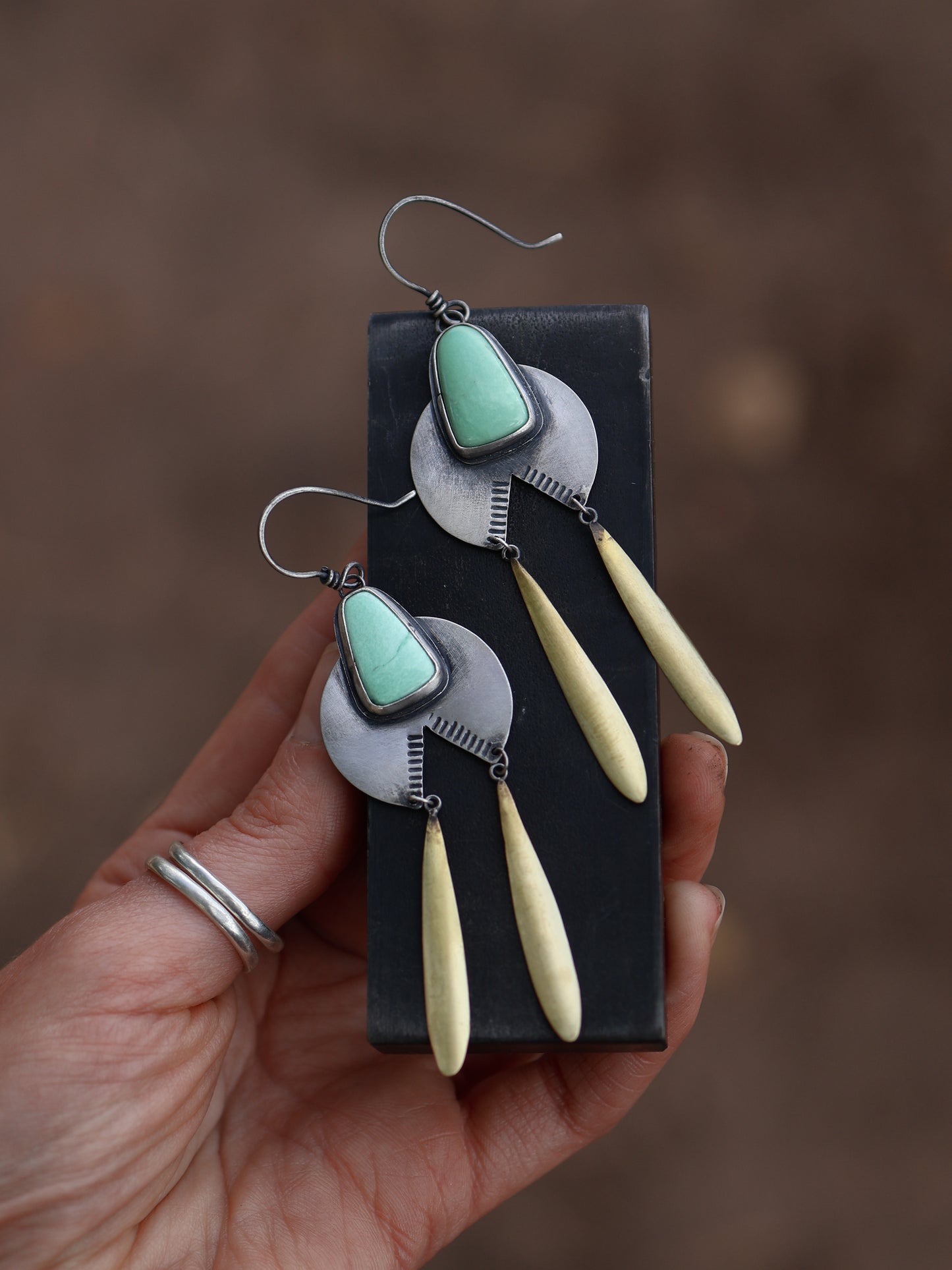 Zenith Dropper Earrings - Lucid Variscite