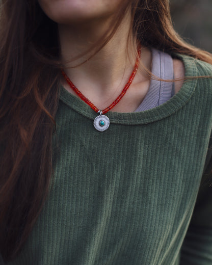 Reverie Necklace - Carnelian & Turquoise