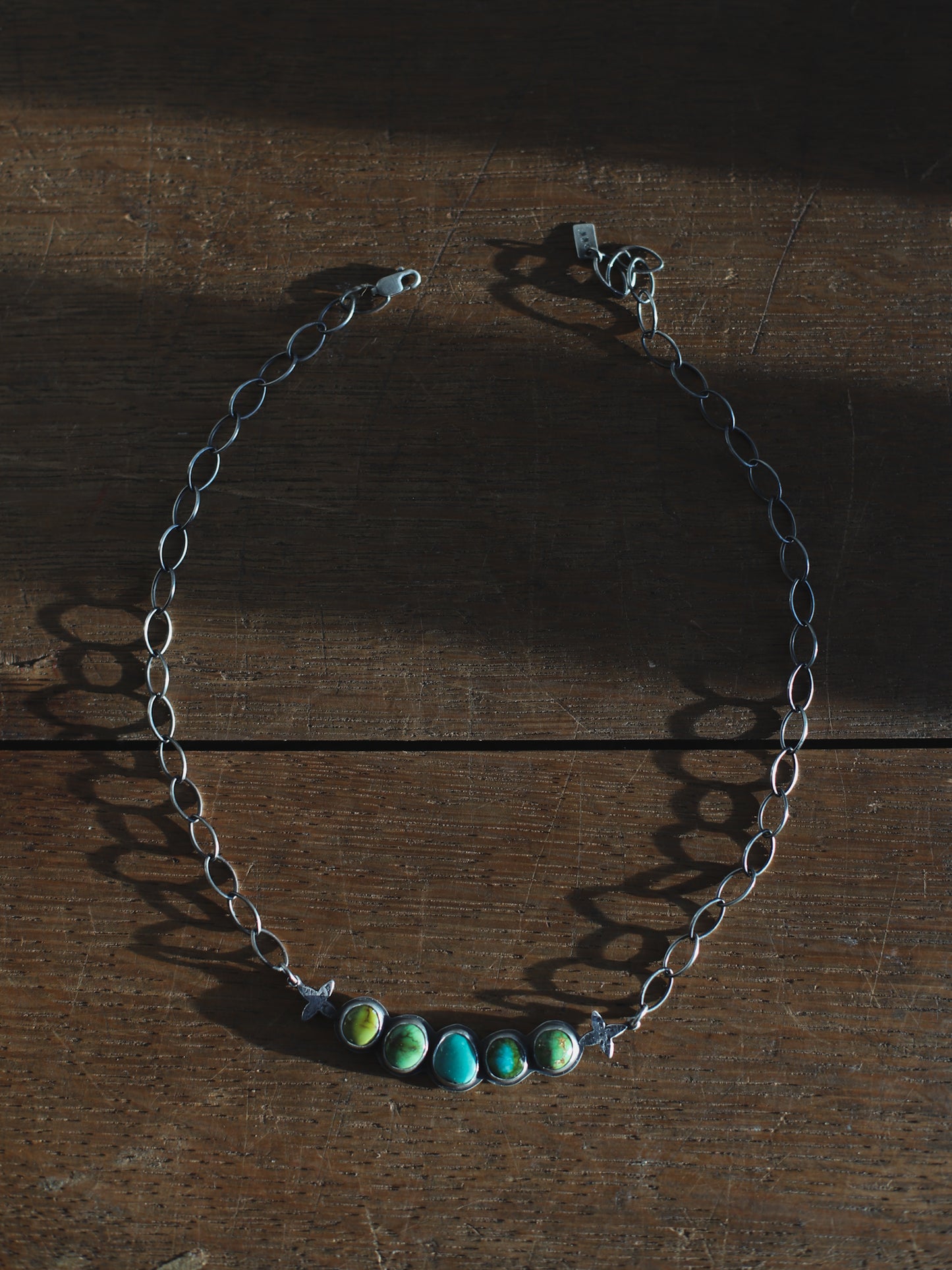 Ombre Multistone Choker - Mixed Green-Blue Turquoise