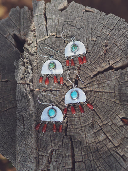 Ebb + Flow Earrings - Bamboo Mountain + Carnelian