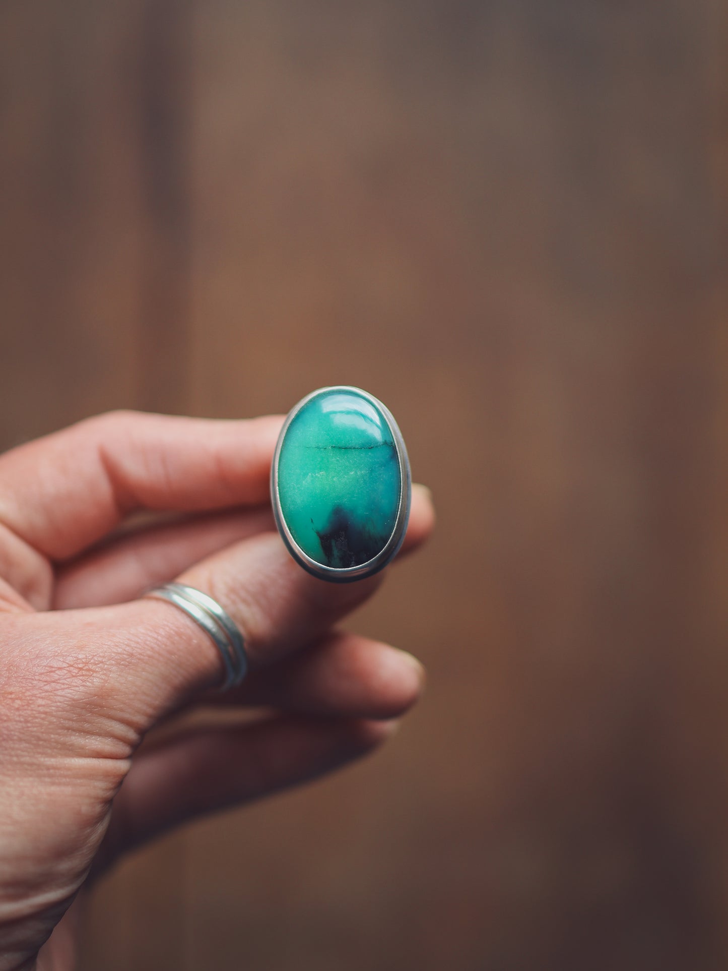 Mountain Seekers Ring - Chrysoprase O 1/2 / 7.25