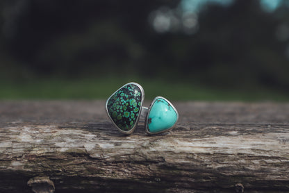 Balance Ring - Bamboo Mountain & Thunderbird Turquoise - Size O / 7.25