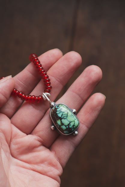 Custom for Claire - Bamboo Mountain + Carnelian Beaded Necklace