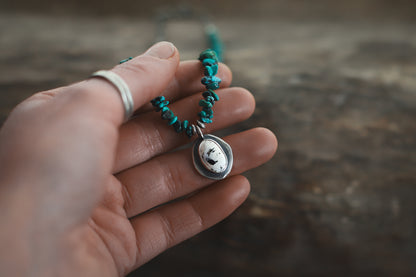 CUSTOM FOR CAT - BALANCE - White Buffalo Pebbles Choker/Collarette