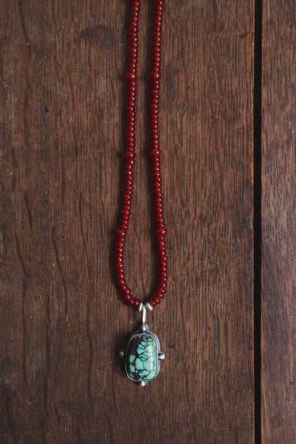 Custom for Claire - Bamboo Mountain + Carnelian Beaded Necklace