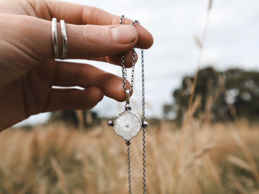 Compass Necklace - Solar Quartz