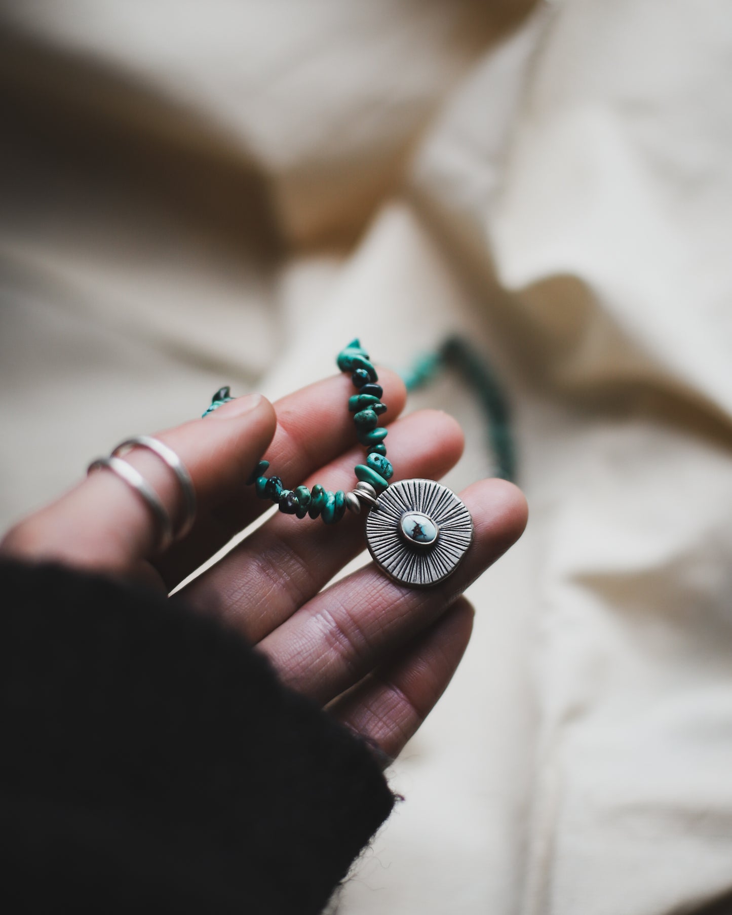 Reverie Necklace - Turquoise Nugget & Golden Hills