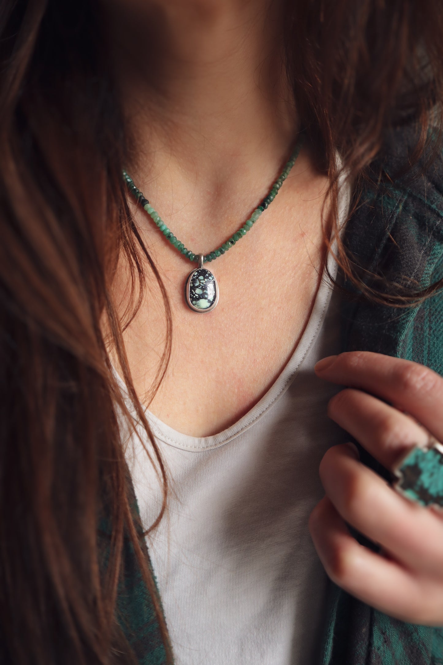 Hopi Necklace New Lander + Emerald