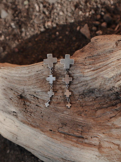 Multi Cross Drop Earrings
