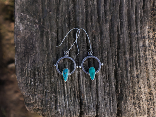 Turquoise Sundial Earrings