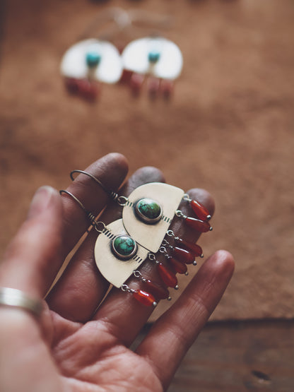 Ebb + Flow Earrings - Bamboo Mountain + Carnelian
