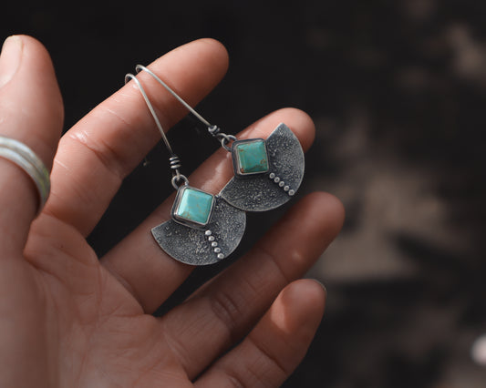 Dusk Dweller Earrings - Number 8 Turquoise