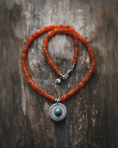 Reverie Necklace - Carnelian & Turquoise