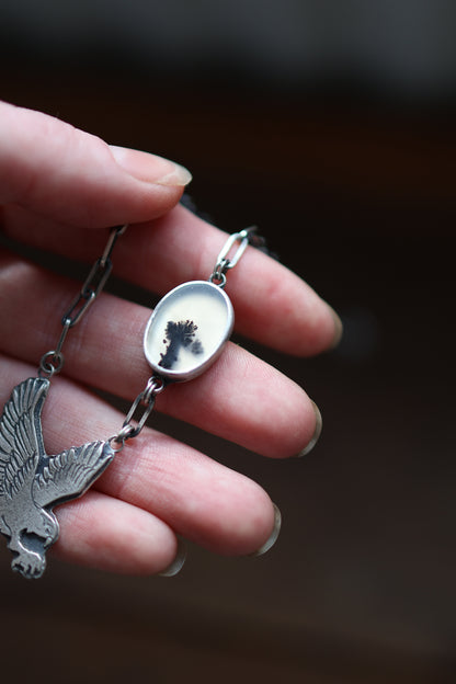 Custom for Christy - 50% Balance - Osprey + Dendritic Agate Necklace
