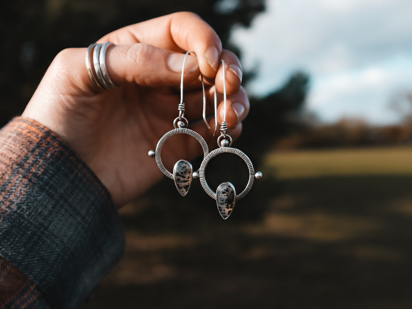 Montana Agate Sundial Earrings