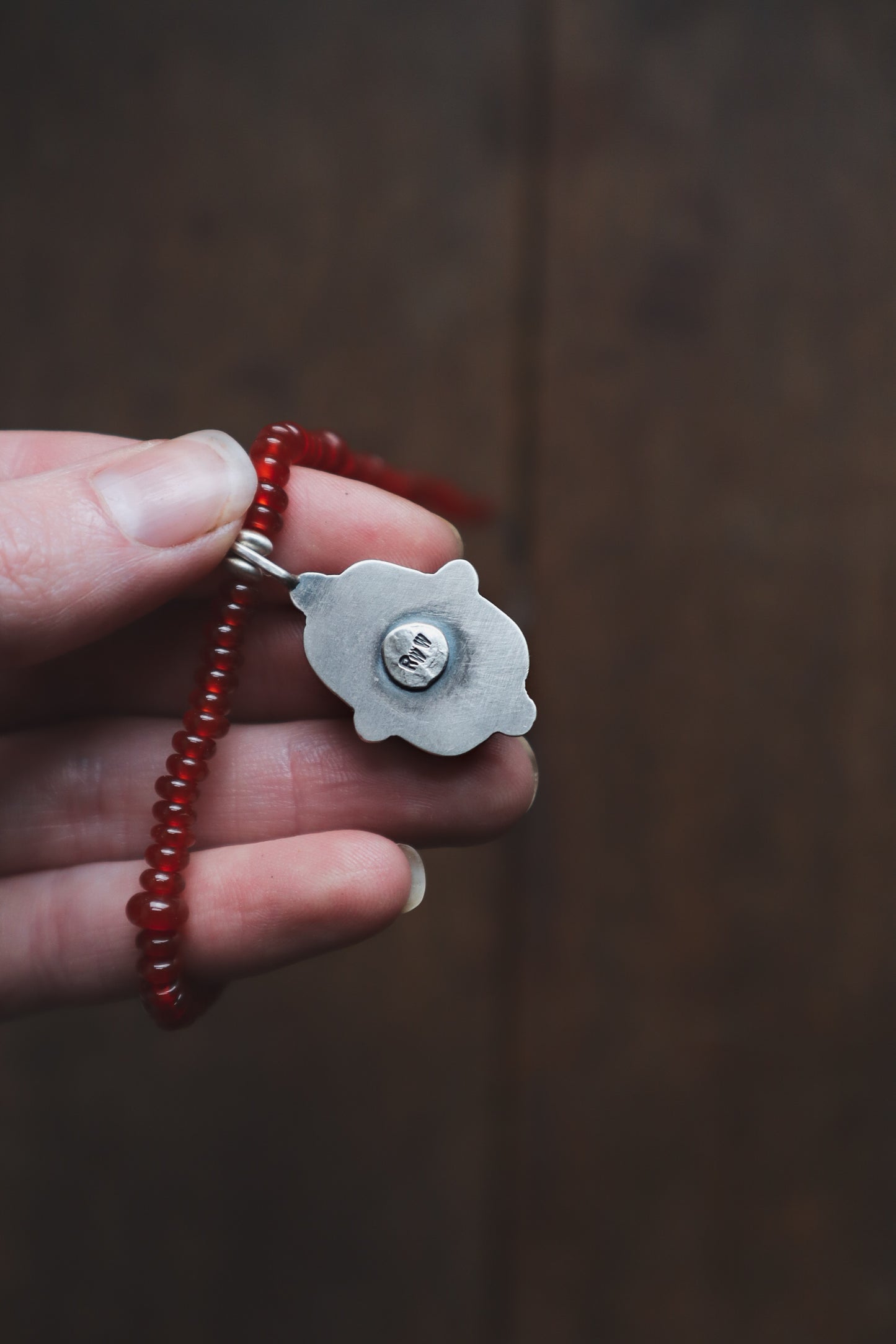 Custom for Claire - Bamboo Mountain + Carnelian Beaded Necklace