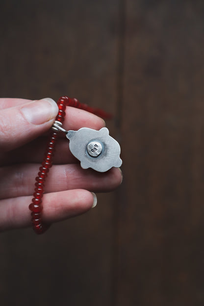 Custom for Claire - Bamboo Mountain + Carnelian Beaded Necklace